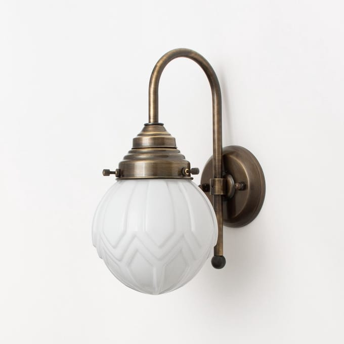 Wandlamp Victory Meander Brons - Art Deco Trade