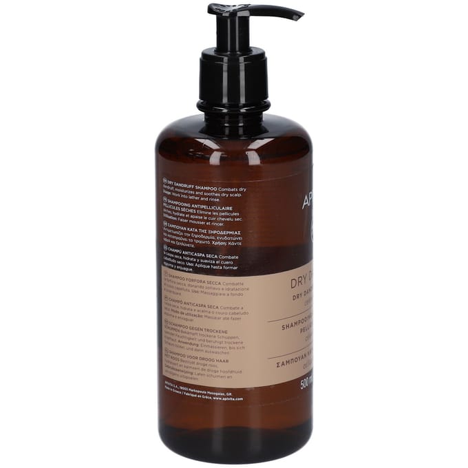 Apivita Dry Dandruff Shampoo (droge roos) (500ml eco-verpakking)