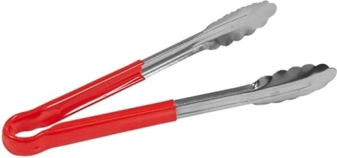 Serveertang Rood - roestvrij staal 250 mm