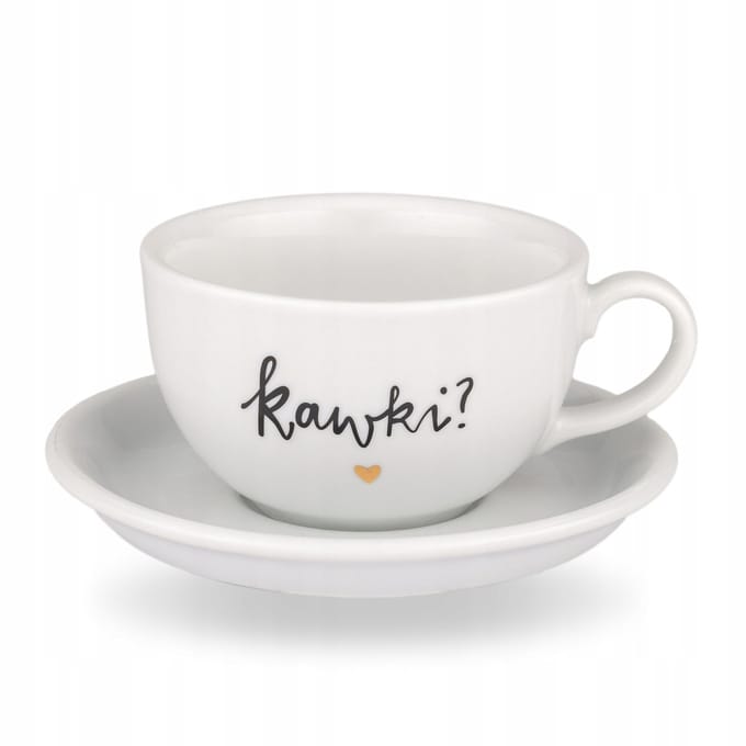 Porseleinen Kop & Schotel 250 ml - Gouden Hart Koffie