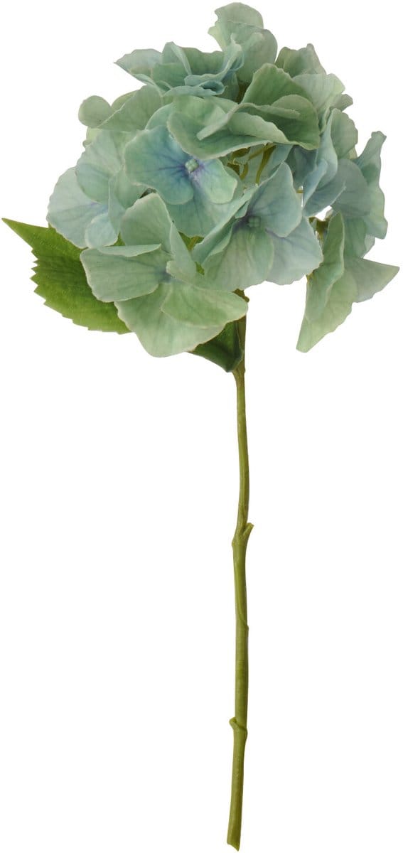 J-Line bloem hortensia Frisse Toets - textiel - turkoois - small - 4 stuks