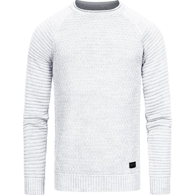 Zware biker Chunky trui met ronde hals