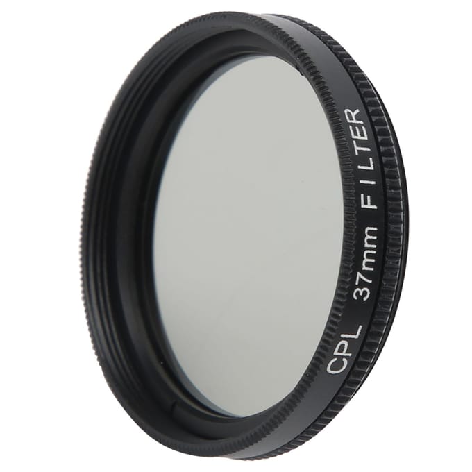 Junestar Filtre d'objectif CPL 37mm Objectif polarisant pour Canon Nikon Sony Olympus Fuji Objectif white