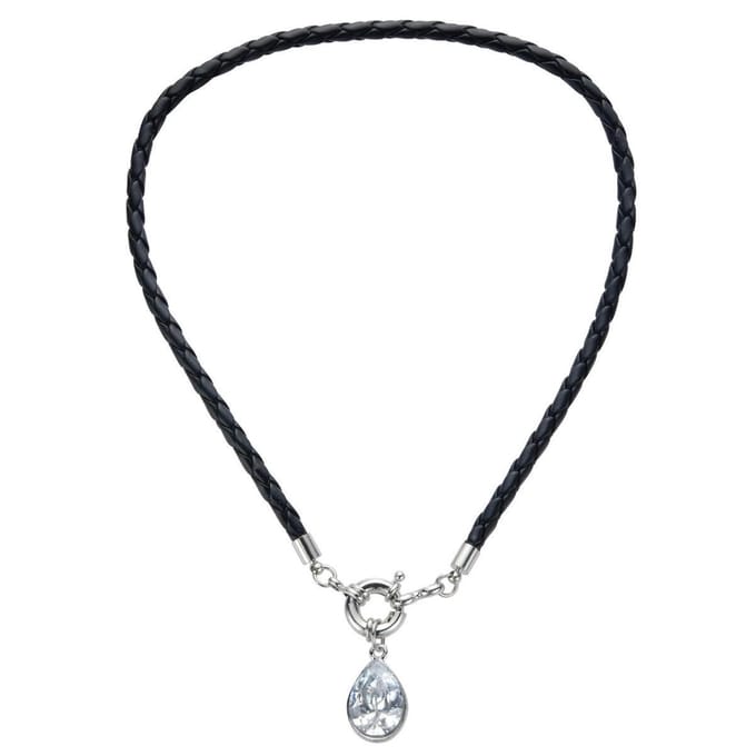 Behave - zwarte damesketting - druppel hanger - modern casual stijl
