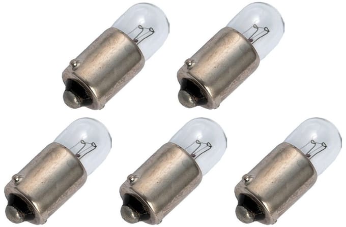 Signaallamp Ba9s 60V 2.4W - 40 mAh - 5 stuks - T9 Gloeilamp Ø9mm - 23mm - 2500K - Dimbaar