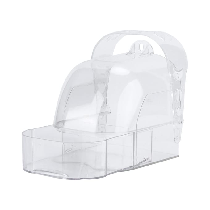 Vogels Badbox Hangend Transparant Vogels Badkuip Douchebox voor Kleine Papegaaien Kanarie white