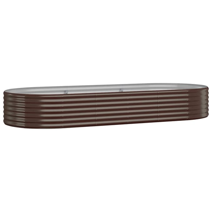vidaXL - Plantenbak - 249x100x36 - cm - gegalvaniseerd - staal - bruin