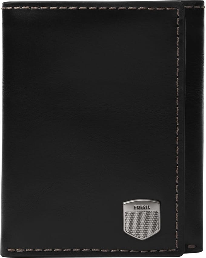 FOSSIL Kaarthoes Hayes Trifold Black Zwart