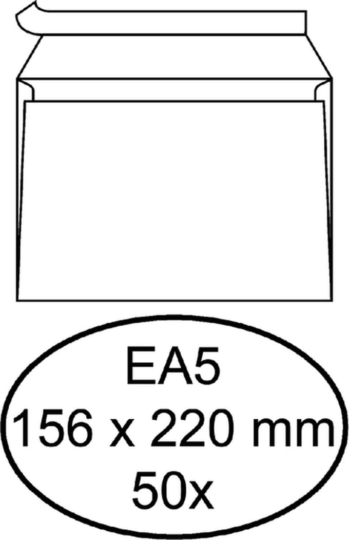Envelop hermes bank ea5 156x220 zk 50st wit | 10 stuks