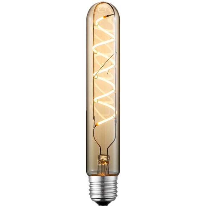 Lucande LED-buislamp, E27 4W, Ø 3 cm, amber, 2700K