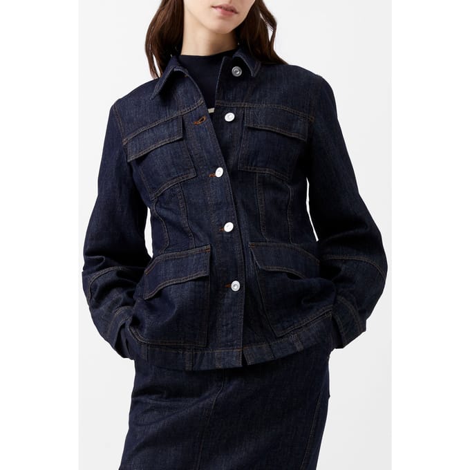 French Connection Finley Denim Jacket Indigo Taglia: M | Giacche di jeans Outlet | Donna | Blu