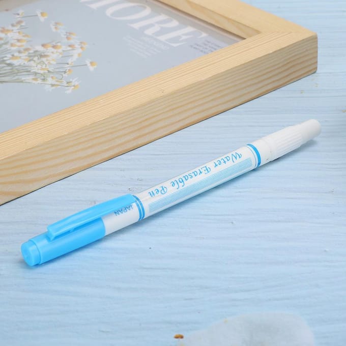 10 stuks Dubbelkoppige Wateruitwisbare Pen Stofmarkeerder Kleermakersgereedschap AccessoiresBlauw blauw