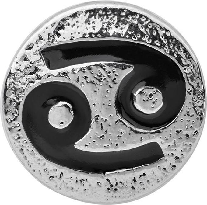 Quiges - Dames Click Button Drukknoop 18mm Horoscoop Kreeft - EBCM265