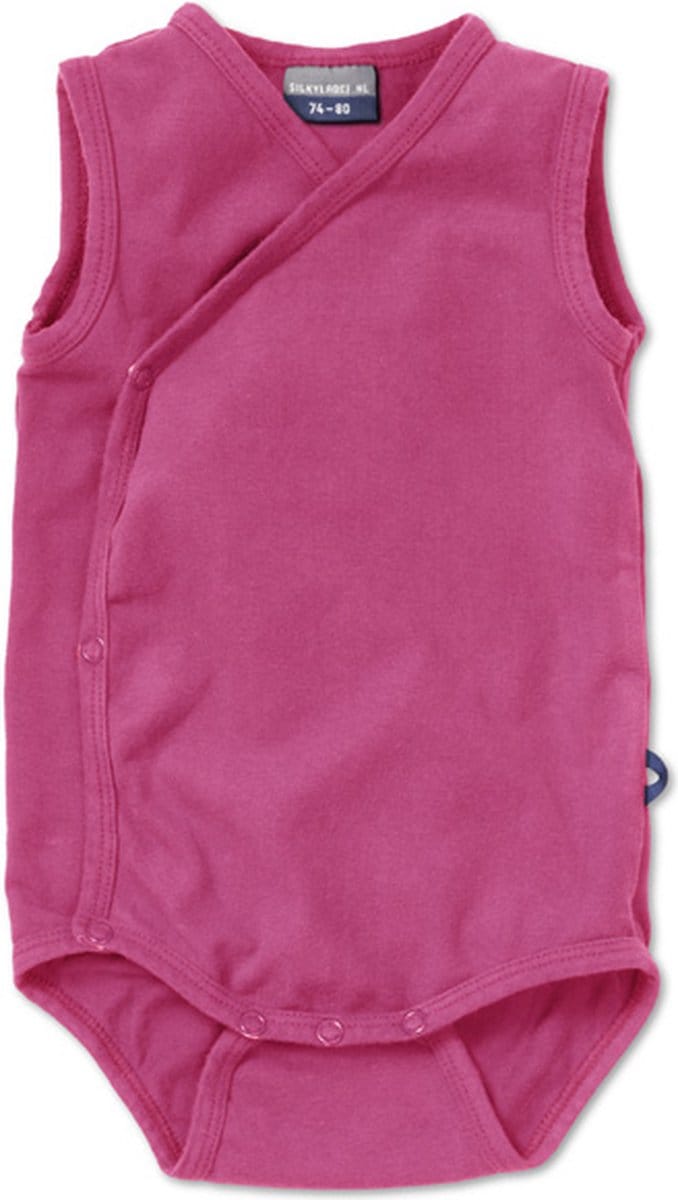 Silky Label romper supreme pink - zonder mouw - maat 62/68 - roze