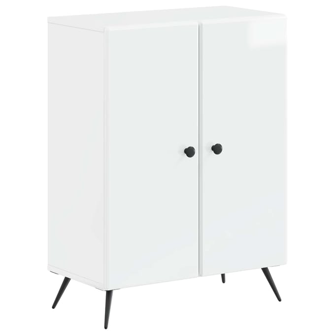 vidaXL - Badkamer - Opbergkast - BREDA - Hoogglans - Wit - 59,5 - x - 31 - x - 80 - cm