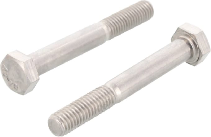 Zeskantbout deeldraad M18 x 70 DIN 931 RVS A2 (25 stuks)