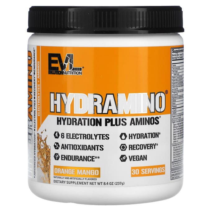 EVLution Nutrition, HydrAmino, Saveur Orange Mangue, 8,4 oz (237 g)