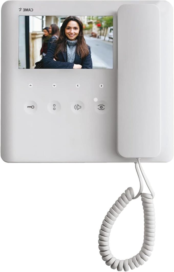 Video Deurintercom - Beeldtelefoon Buiten - Veilig Huis - 5 Inch Kleurenscherm - 4.4 cm Dik - Mat Wit