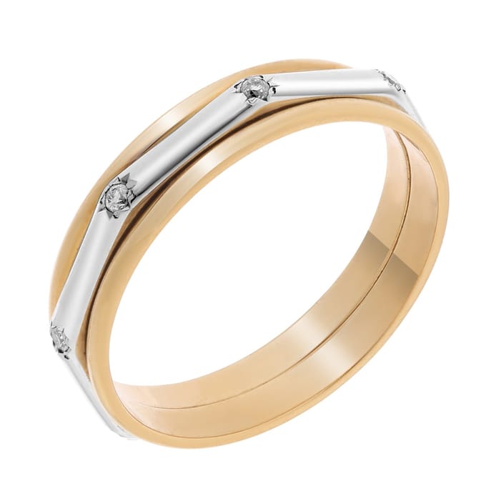 Orphelia RD-3015/55 - Ring - Bicolor Goud 18 Karaat - Diamant 0.08 ct