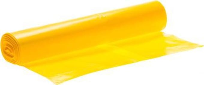 Plastic afvalzak HDPE 58x100 cm 20µ - geel