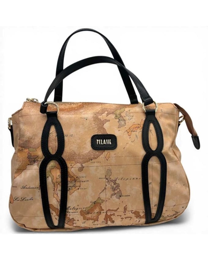 Alviero Martini 1 Classe Handtas Zachte bloemblaadjes Vrouwen zwart leer