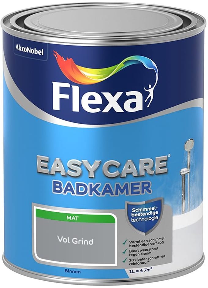 Flexa - Easycare Badkamer - Vol Grind - Mengverf - 1 L
