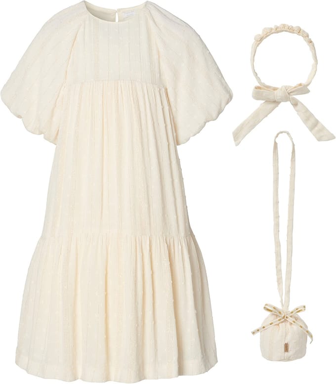 Noppies Jurk Ekalake - Antique White - Maat 92