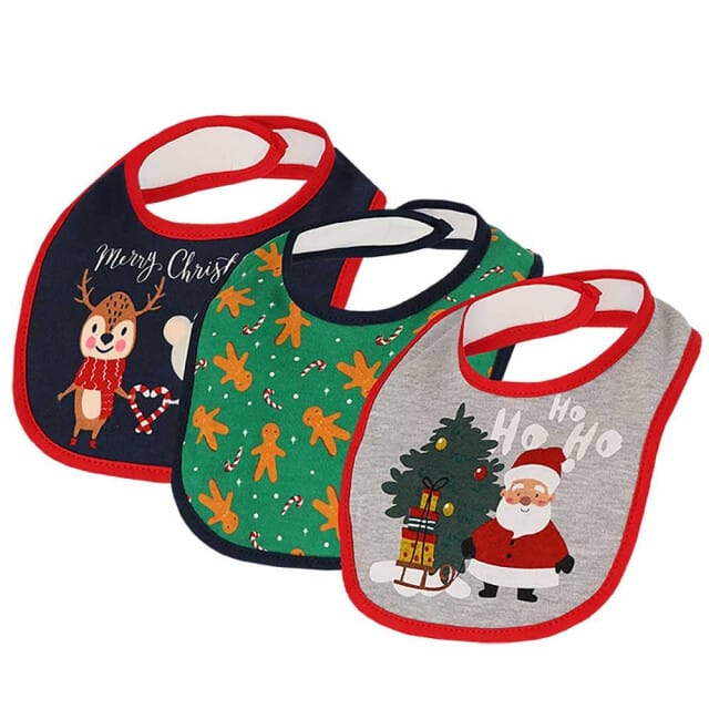 Apollo Baby Kerstsokken + Slabbetje Set Kerst Print - Maat One Size