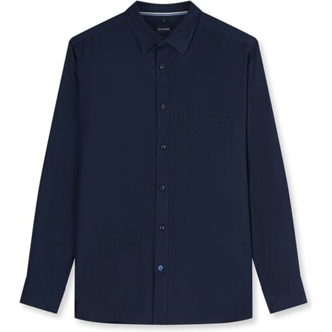 OLYMP Casual Overhemd, Regular Fit, Kent, Koningsblauw