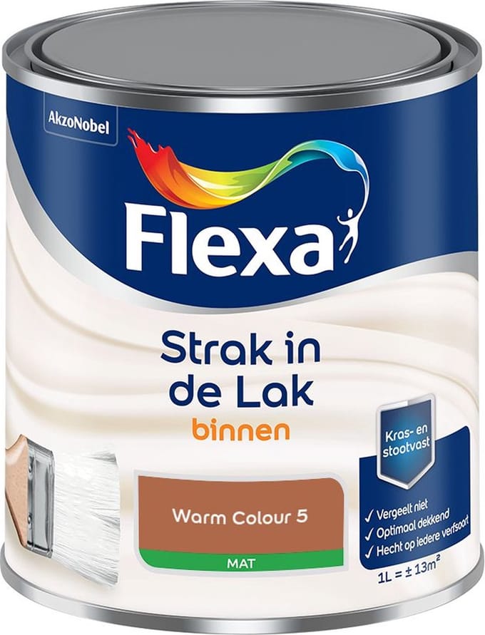 Flexa - Strak In De Lak Binnenlak Mat - Warm Colour 5 - Mengverf - 1 L