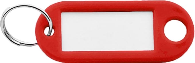 Sleutellabels Rood - 100 stuks