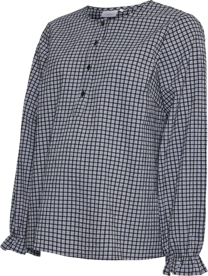 MAMALICIOUS - MLMELLY LIA L/S CHECK WO TOP 2F - Dames - Blouses