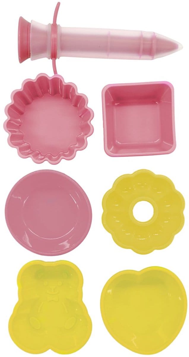 Set van 7 bakgereedschappen met decoratiestift en mini bakvormpjes Fackelmann Mini Monsters