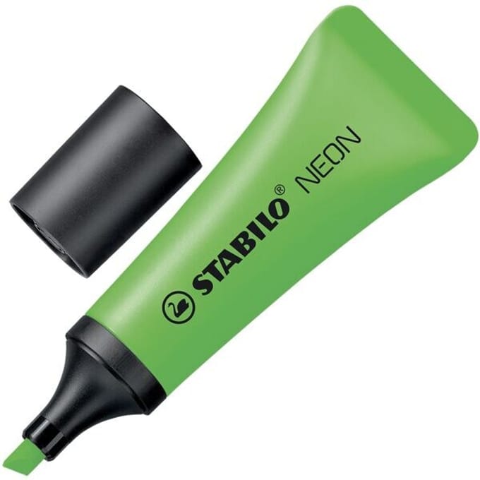 STABILO NEON - Markeerstift - Unieke Tube Vorm - Groen - per stuk