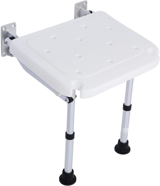 Opvouwbare Douchestoel - Badbank - Veilig Douchen - Antislip Steun - 40 cm Lengte - Wit
