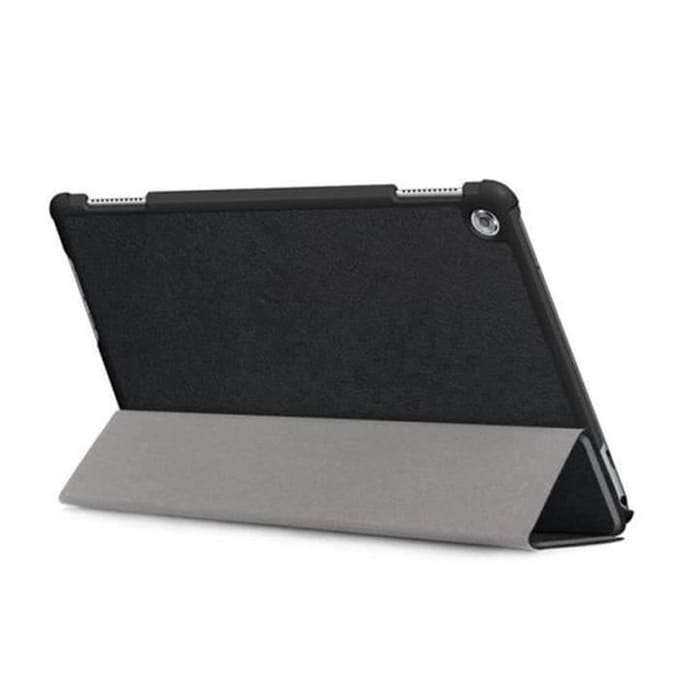 Tablette Coque Pour Huawei MediaPad M5 lite (10.1 ) Housse PU Cuir Étui à Rabat Avec Support - Noir