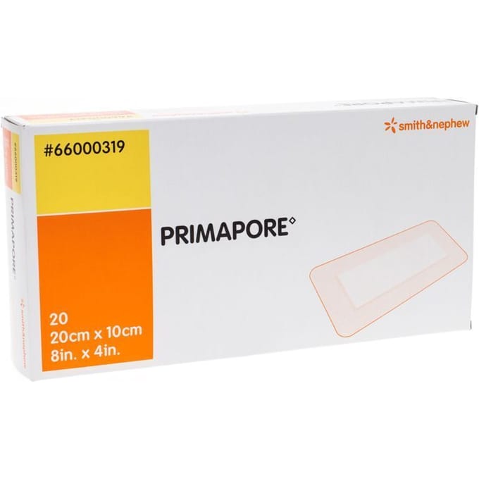 Primapore S&n Verb Post-op 20cmx10cm 20 66000319