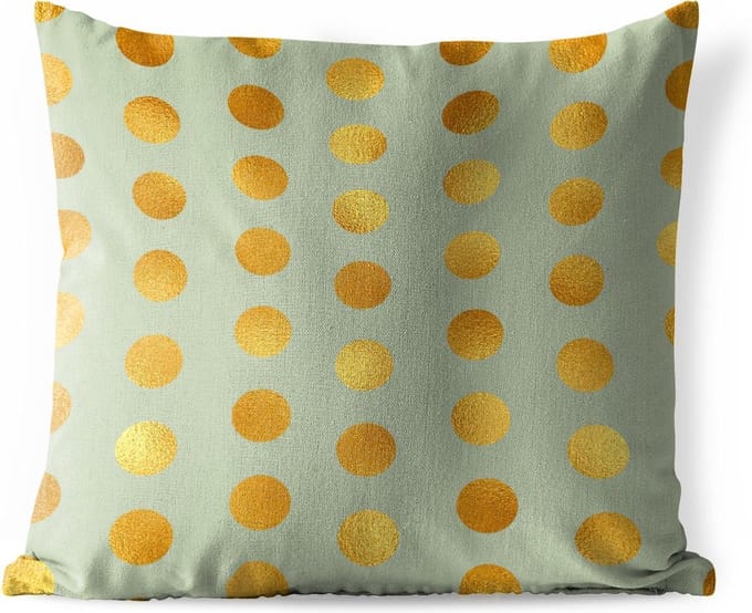 Buitenkussen Weerbestendig - Patroon - Stippen - Groen - 50x50 cm
