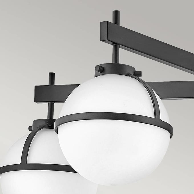 Hinkley LED Plafond Badkamerlamp Hollis | 5X E14 Max 40W | IP44 | Dimbaar | Black