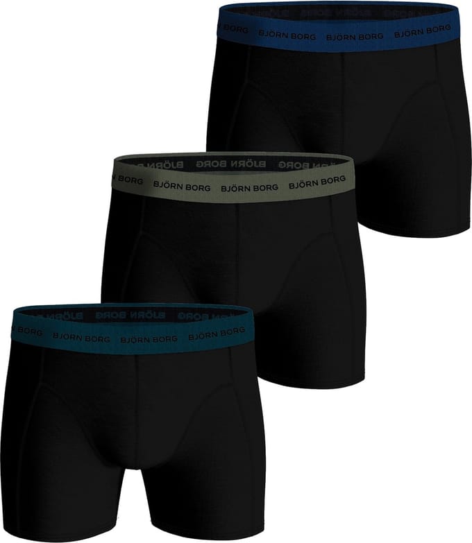 Bjorn Borg 3-pack heren boxershorts - Cotton Stretch - Spring Black - S - Zwart