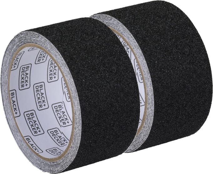 Kinzo Antisliptape - 2x - zwart - 50mm x 3m - voor binnen/buiten