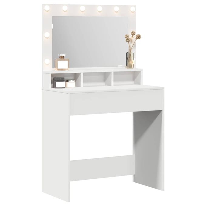 vidaXL - Kaptafel - Wit - 78,5 - x - 41 - x - 135 - cm - Bewerkt - hout