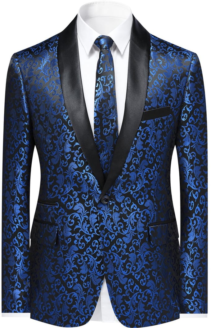 ALLTHEMEN Modieus Heren Colbert - Vierknoopsmouwen Pak - S