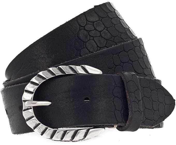 b.belt Riem Sofia Ledergürtel W95 Black Zwart
