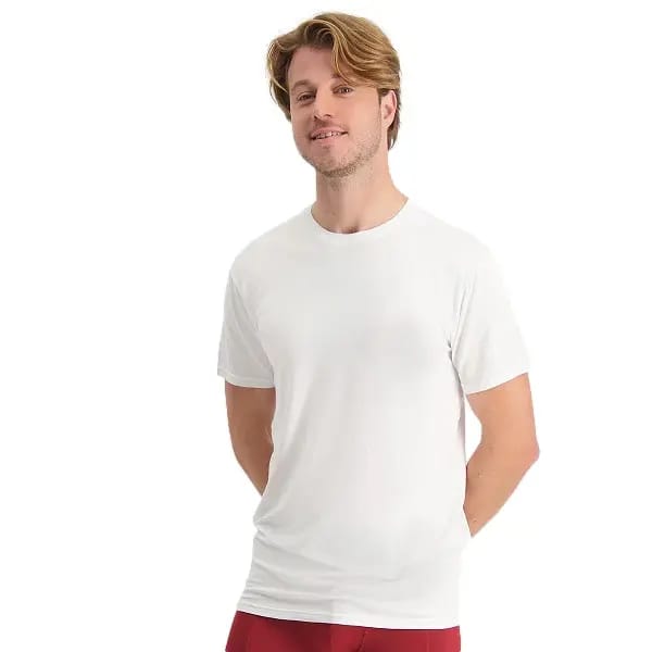 Comfortabel & Zijdezacht Bamboo Basics T-Shirts Ray ronde hals (2-pack) - Wit - L