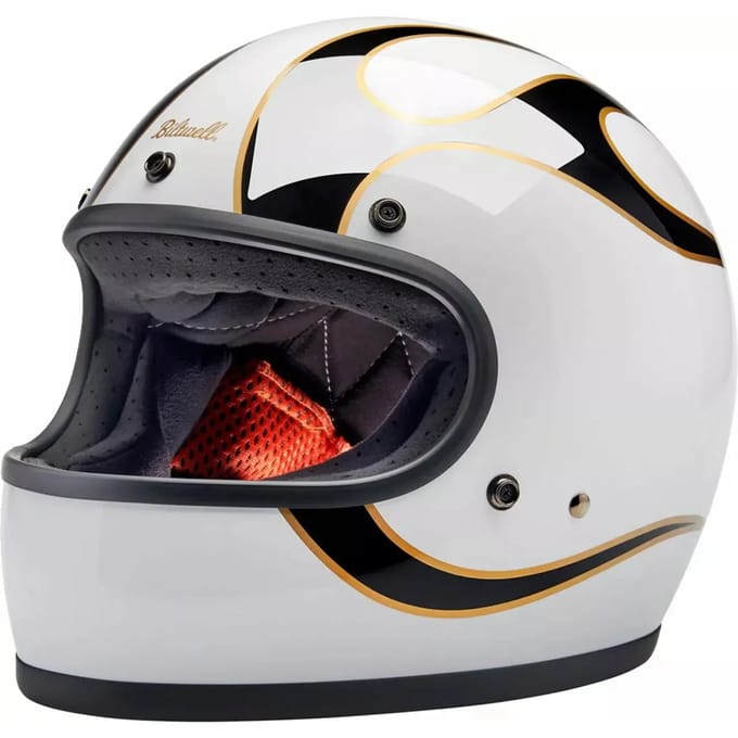 Volle motorhelm Biltwell Gringo W/B Flam