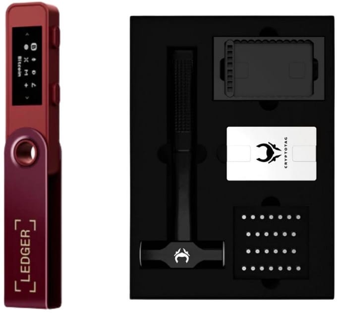 Ledger Nano S Plus - Crimson Magenta + Cryptotag Thor Bundel