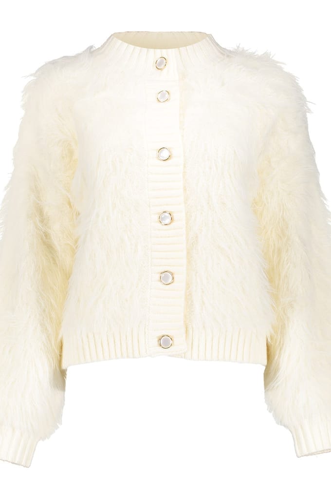 Geisha Cardigan Furry Off-white Taglia: M | Bomber Outlet | Donna | Bianco