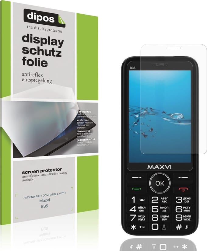 dipos – 4x Matte Beschermfolie geschikt voor Maxvi B35 | Krasbestendige & antireflecterende Screenprotector Ultra-Thin