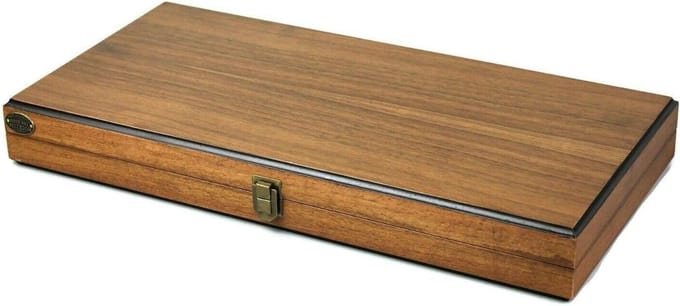 Backgammon Set - Traditioneel Spel - Gezellig Spelen - Massief Walnoothout - 50 cm - Meerkleurig